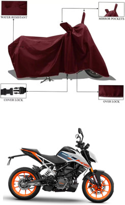 Mdstar Waterproof Two Wheeler Cover for KTM(125 Duke BS6, Black)