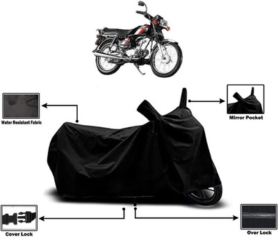 Amexride Two Wheeler Cover for Hero(CD 100 SS, Black)