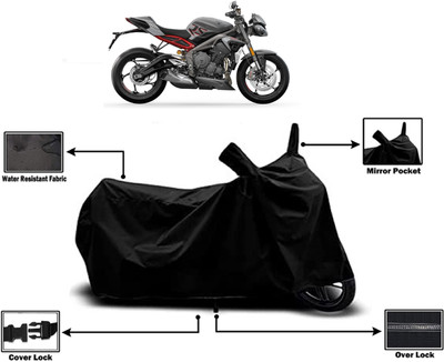 Amexride Two Wheeler Cover for Triumph(Street Triple RS BS6, Black)