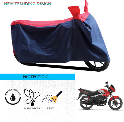 ANTHUB Waterproof Two Wheeler Cover for Hero(Passion Pro, Black, Red)