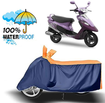 ROYAL AUTO MART Waterproof Two Wheeler Cover for TVS(Scooty Pep Plus, Blue, Orange)
