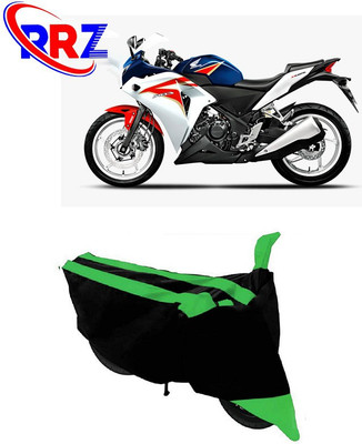 RRZ Waterproof Two Wheeler Cover for Honda(CBR 250R, Black, Green)
