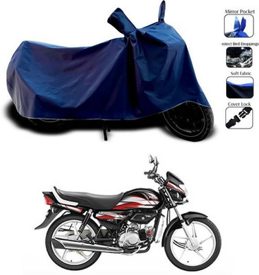 RAAMKM Two Wheeler Cover for Hero(HF Dawn, Blue)