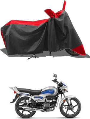 RAQTRO Two Wheeler Cover for Hero(Splendor Plus, Red, Black)