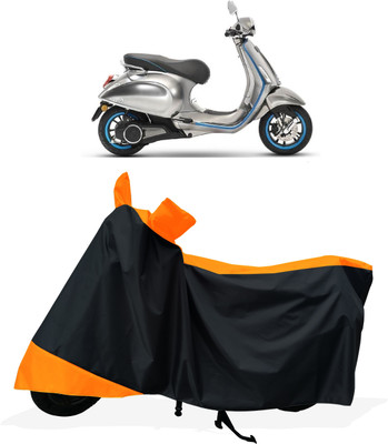Tricway Two Wheeler Cover for Vespa(Piaggio Elettrica BS6, Orange)