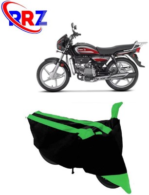 RRZ Waterproof Two Wheeler Cover for Hero(Splendor Plus, Black, Green)