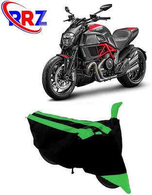 RRZ Waterproof Two Wheeler Cover for Ducati(Diavel, Black, Green)