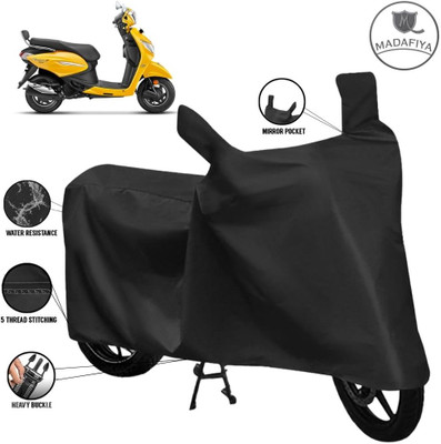 MADAFIYA Waterproof Two Wheeler Cover for Hero(Pleasure, Black)