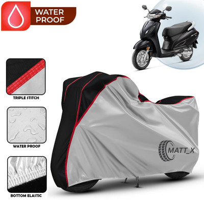 MATT_X Waterproof Two Wheeler Cover for Honda(Activa, Multicolor, Silver, Black)