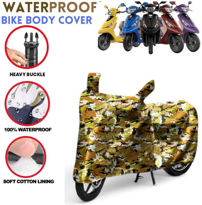 kerwa Waterproof Two Wheeler Cover for TVS(Pep Plus, Multicolor)