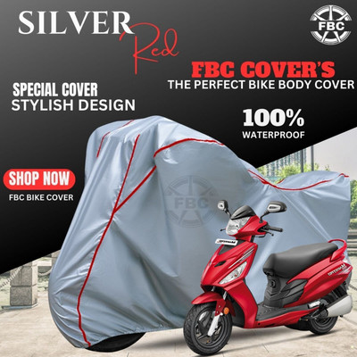 FBC Waterproof Two Wheeler Cover for Hero(Maestro, Silver, Red)