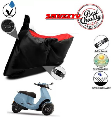 smwzxyu Waterproof Two Wheeler Cover for Ola(Red, Black)