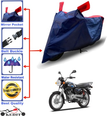 KEDIT Two Wheeler Cover for Bajaj(CT 100, Red, Blue)