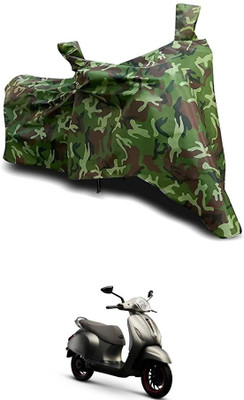 Mdstar Waterproof Two Wheeler Cover for Bajaj(Urbanite Chetak BS6, Green)