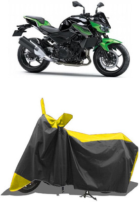 SUGASHRI Waterproof Two Wheeler Cover for Kawasaki(Z400 BS6, Yellow, Black)