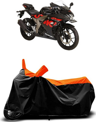 OliverX Waterproof Two Wheeler Cover for Suzuki(GSX R150, Orange)