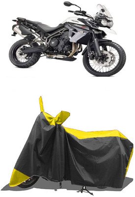 SUGASHRI Waterproof Two Wheeler Cover for Triumph(Tiger 800 XCA, Yellow, Black)