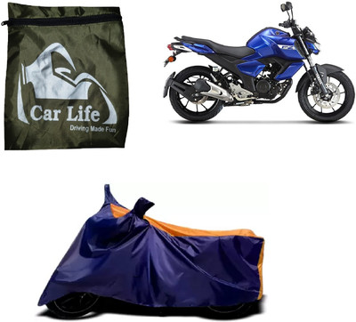 Car Life Two Wheeler Cover for Yamaha(FZ S V3.0 FI, Orange, Blue)