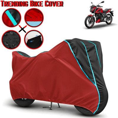 Mwiss Waterproof Two Wheeler Cover for Bajaj(Pulsar N160, Red, Black)