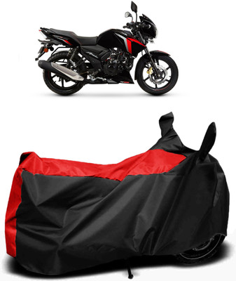 RM Collections Waterproof Two Wheeler Cover for TVS(Apache RTR 180, Red, Black)