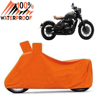 Autoinnovation Waterproof Two Wheeler Cover for JAWA(Perak, Orange)