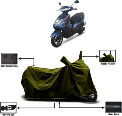 Amexride Two Wheeler Cover for Okinawa(Ridge, Green)