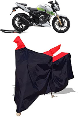 Amexride Two Wheeler Cover for TVS(Apache RTR 200 Fi E100, Black)