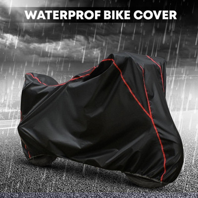 AutoGalaxy Waterproof Two Wheeler Cover for Suzuki(Burgman Street, Black, Red)