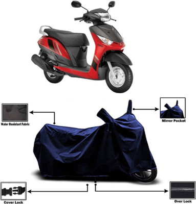 AASHTIK MART Two Wheeler Cover for Yamaha(Fascino, Blue)