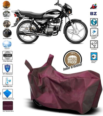 AutoGalaxy Waterproof Two Wheeler Cover for Hero(Splendor Plus, Maroon)
