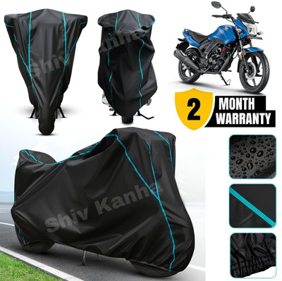 MISSION COLLECTION Two Wheeler Cover for Honda(Livo BS6, Black, Blue)