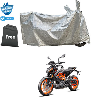 CODOKI Waterproof Two Wheeler Cover for KTM(390 Duke BS6, Silver)