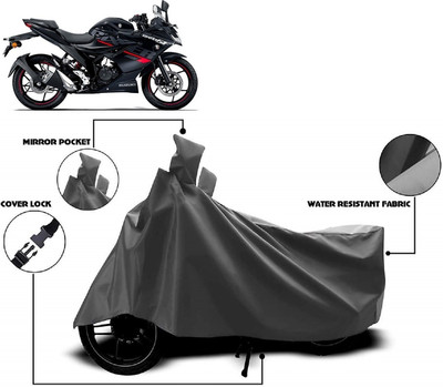 MMSSTAR Waterproof Two Wheeler Cover for Suzuki(Gixxer SF, Grey)
