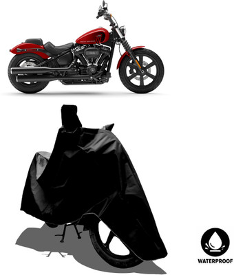 Amexride Waterproof Two Wheeler Cover for Harley Davidson(Street Bob, Black)