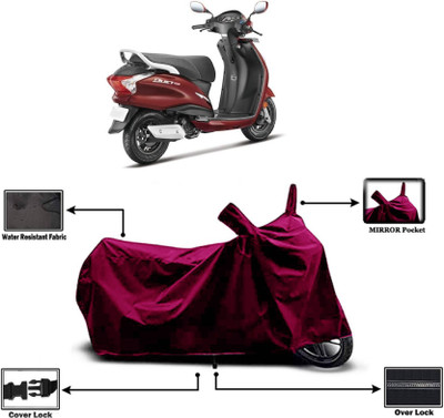 KEDIT Two Wheeler Cover for Hero(Duet 125CC, Maroon)