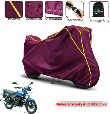 AUTOBIRSA Waterproof Two Wheeler Cover for Bajaj(Platina 125, Maroon)