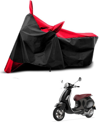 KEDIT Two Wheeler Cover for Piaggio(Vespa, Red, Black)