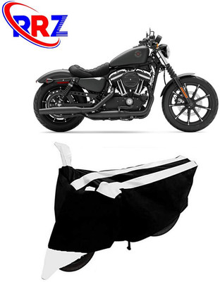 RRZ Waterproof Two Wheeler Cover for Harley Davidson(Iron 883, Black, White)