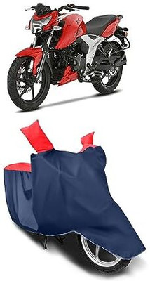 B R Enterprisez Waterproof Two Wheeler Cover for TVS(Apache RTR 160 4V, Blue, Red)