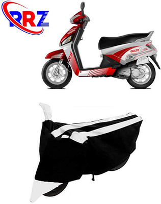 RRZ Waterproof Two Wheeler Cover for Mahindra(Gusto 125, Black, White)