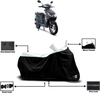 Amexride Two Wheeler Cover for Hero Electric(Motocorp Electric Atria, White)