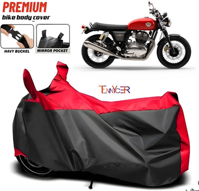 TENNYCER Waterproof Two Wheeler Cover for Royal Enfield(Interceptor 650, Red, Black)
