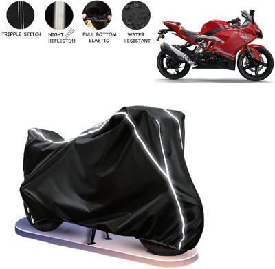 BOTAUTO Two Wheeler Cover for TVS(Apache RR 310, Black, White)