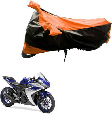 Mdstar Waterproof Two Wheeler Cover for Yamaha(YZF R25, Black, Blue)