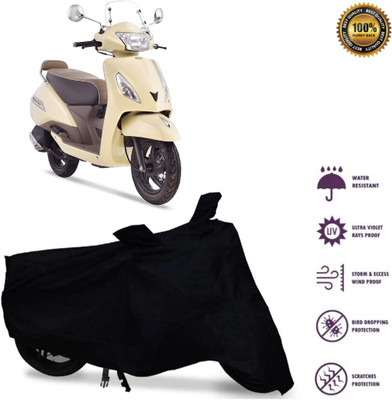 Mdstar Waterproof Two Wheeler Cover for TVS(Jupiter classic, Black)