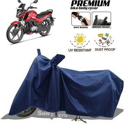 smwzxyu Waterproof Two Wheeler Cover for Hero(Glamour, Blue)