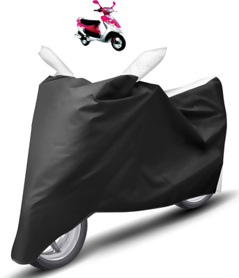 Caronix Two Wheeler Cover for TVS(Scooty Pep Plus, White)