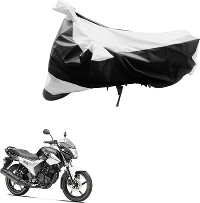 Mdstar Waterproof Two Wheeler Cover for Yamaha(SZ R, Black, Silver)