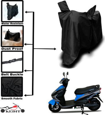 KEDIT Two Wheeler Cover for Ampere(REO BS6, Black)