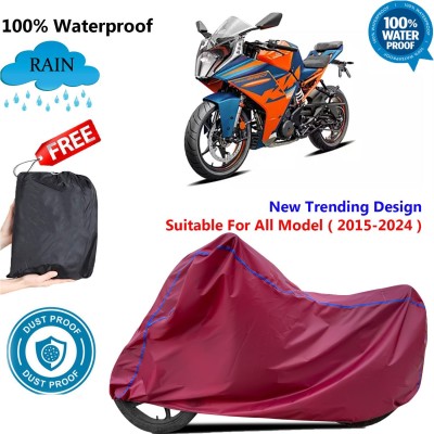 AUTOCAD Waterproof Two Wheeler Cover for KTM(RC 390 BS6, Maroon)